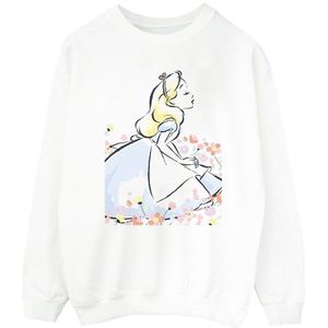 Li-cense Disney heren alice in wonderland schets bloemen sweatshirt