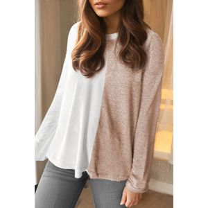 Tweegekleurig Kleurblok T-shirt