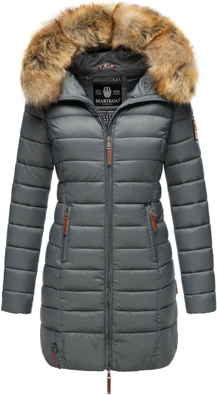 Marikoo - Rose - Damesjas - Gewatteerd Design - Afneembare Imitatiebontkraag