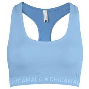 Muchachomalo - Dames 1-pack racerback - Blauw - 93% Katoen - 7% Elastaan