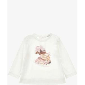 Monnalisa - Longsleeve - Panna - Meisjes Baby - Puppy Opdruk
