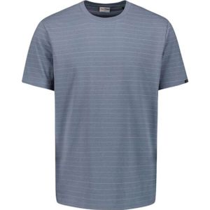 No Excess - T-Shirt - Blauw - Katoen - Crewneck - Gestreept