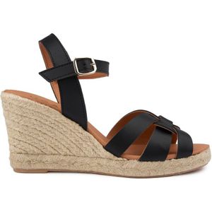 V.gan - Vegan Rhubarb Wedge - Sandalen - Zwart