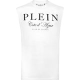 Philipp Plein - T-Shirt Ronde Hals - Wit - Katoen