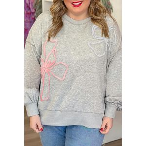 Strik Applicatie Pullover Sweatshirt