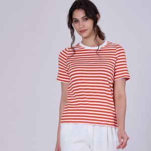 Strepen katoenen t-shirt