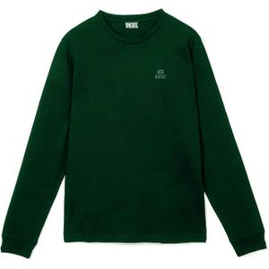 Diesel - Small Monotone Logo - Lange Mouw T-shirt - Groen