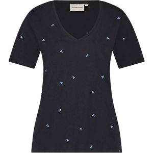 Fabienne Chapot Phill v-neck heart t-shirt blue