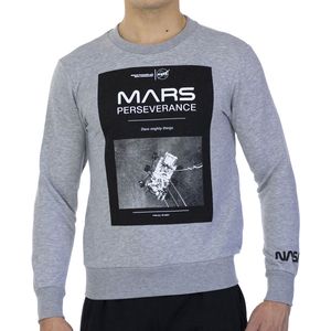 Basic heren sweatshirt met lange mouwen en ronde kraag MARS03S