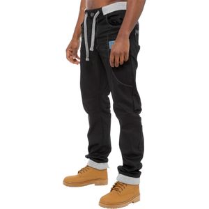 Enzo - Denim Jogger Jeans - Zwart - Heren