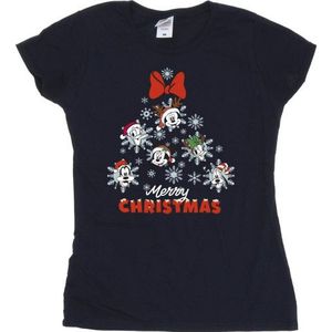 Li-cense Disney dames mickey mouse and friends kerstboom katoenen t-shirt