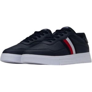 Tommy Hilfiger Heren supercup stripe leren trainers