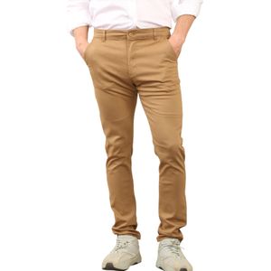 MYT - Heren Slim Fit Chino - Tan - Chino Broek