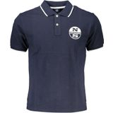 North Sails - Blauw Katoenen Poloshirt - Heren - Korte Mouwen