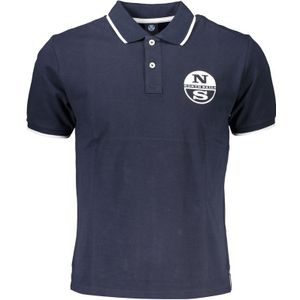 North Sails - Blauw Katoenen Poloshirt - Heren - Korte Mouwen
