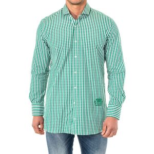 La Martina - Geruit Overhemd - Groen - Wit - 85% Katoen - 15% Cashmere