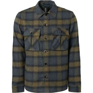No Excess Overshirt button closure check army