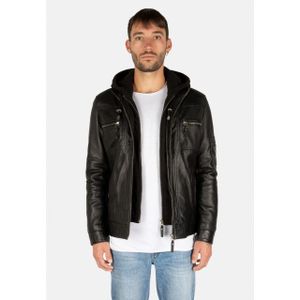 Cycas D'or Premium leren jas heren afneembare capuchon