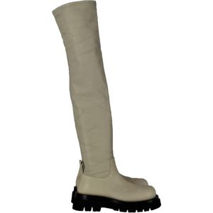 Bottega Veneta De Lug Kniehooglaarzen in Ivoorleer