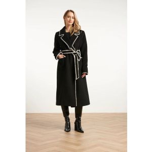 Smashed Lemon - Lange Jas - Zwart - Met Contraststiksel