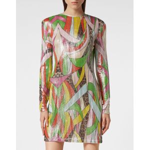 Philipp Plein - Jurk - Veelkleurig - Viscose - Mini Lengte