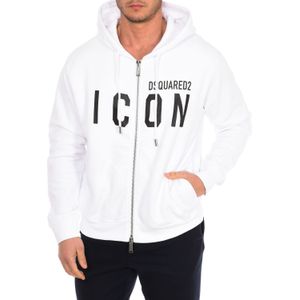 Dsquared 2 - Hoodie - Zwart - 100% Katoen - Verstelbare Capuchon