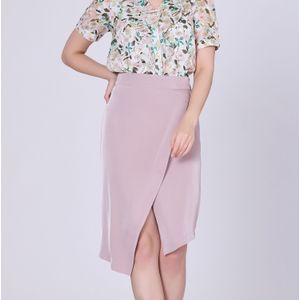 Asymmetrische gekruiste paneelrok