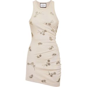 Philipp Plein - Short Dress Flowers - Jurk - Grijs - Jersey