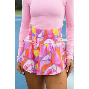 Abstracte Print Atletieke Shorts