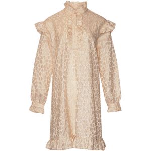 Reno Ruby Ruffle-jurk in ivoor