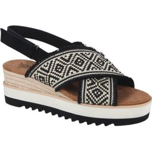 Toms - Diana Crossover Sandalen - Zwart - Textiel