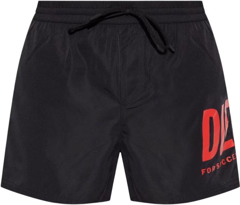 Diesel - Zwarte Zwembroek - 100% Polyester - Trekkoorden
