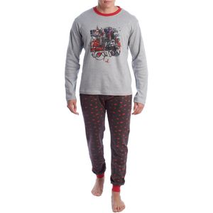 Katoenen herenpyjama met lange mouwen KLP4