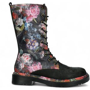 Laura Vita - Incaso-18 - Hoge Laarzen - Zwart - Gothic Victoriaans