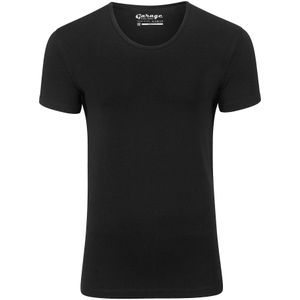 Garage Basis t-shirt diepe ronde hals bodyfit zwart