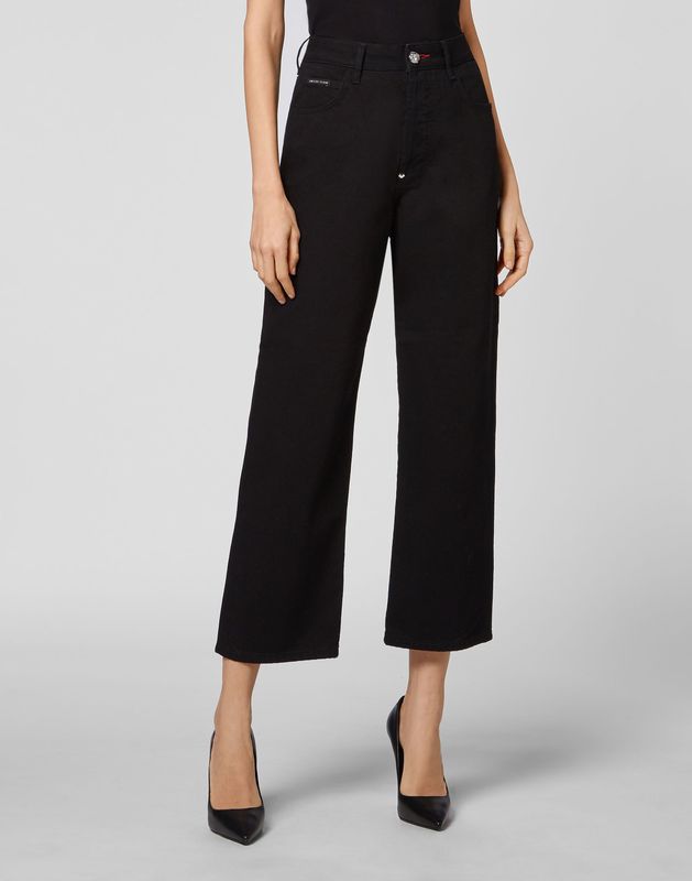 Denim Broek Losjes Iconic Plein