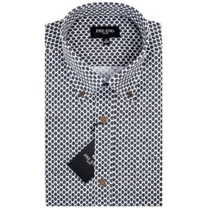 Pre End - Overhemd - 100% Katoen - Regular Fit - Allover Dessin - Kleur 9045