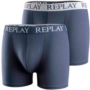 Replay - Boxershorts - Set van 2 - Zwart - 95% Katoen - Gebrandmerkt