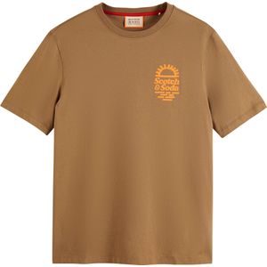 Scotch & Soda Left chest artwork t-shirt taupe