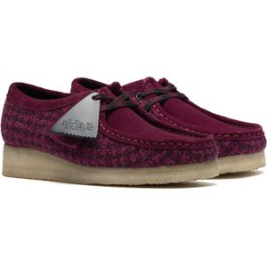 Clarks - Wallabee - Casual Schoenen - Paars - Harris Tweed Pack