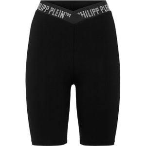 Plein Sport - Jogging Shorts Basic - Zwart - Dames - Satijn