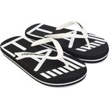 EA7unisex. XCQ004_XK196 Rubberen teenslippers met zwart logo (35), Plat, Geen, Casual, Strandkleding