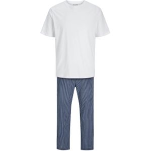 Jack & Jones Heren pyjamaset jacbasic wit/blauw