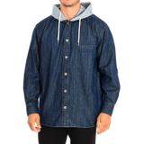 La Martina - TMC009-DM081 - Jas - Denim - Regular Fit - Hoge Kraag met Verstelbare Capuchon