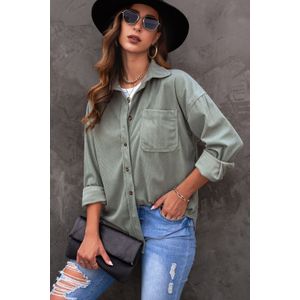 Oversized Katoenen Overhemd Model Corduroy