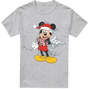Disney Heren mickey mouse kerstverlichting t-shirt
