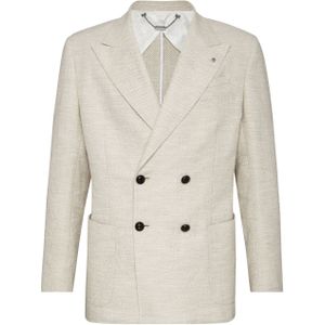 Billionaire - Statement Blazer - Beige - Wol - Double-breasted