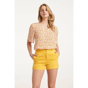 Smashed Lemon - 25010 - V-hals Top - Multicolor - Polka Dot Print