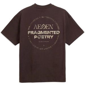 Aeden - A22243070 - T-shirt - Donker Bruin - Korte Mouw