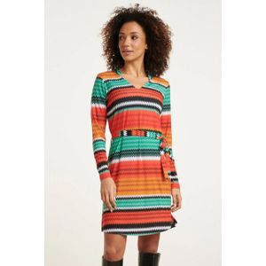 Smashed Lemon - 23895-250-998 - Zigzag Jurk - Oranje Multi - A-lijn